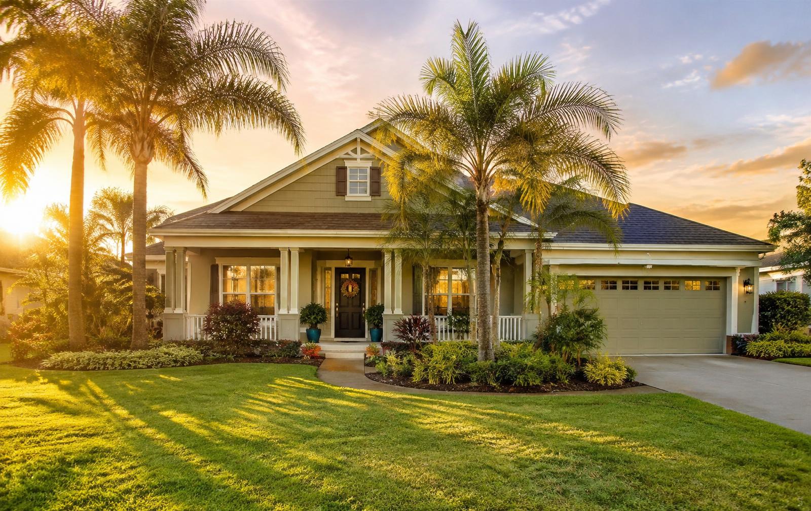 Florida home at golden hour